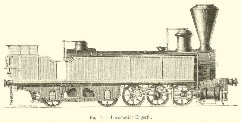 Engerth Locomotive (engraving) by French School