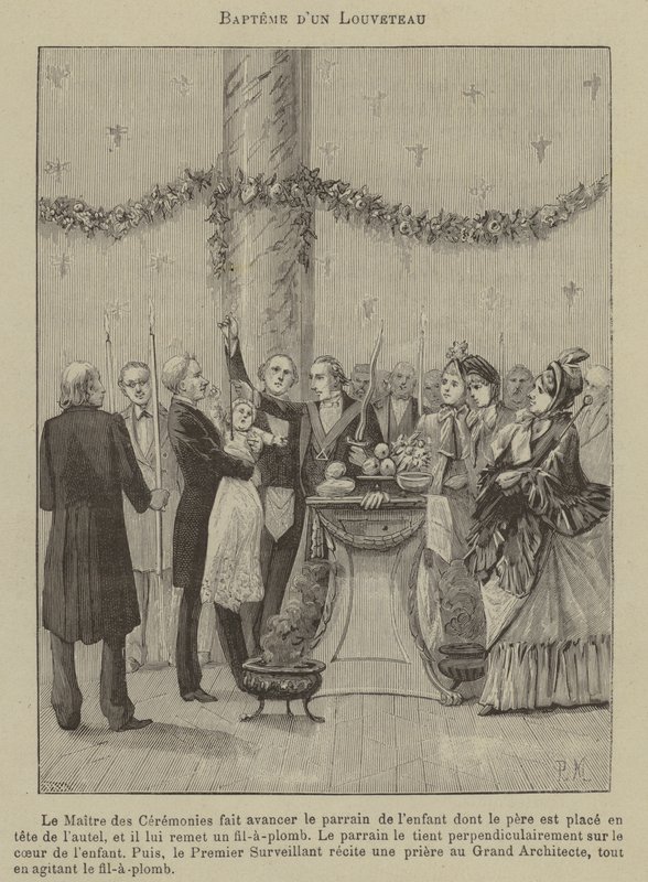 Masonic baptism by French School