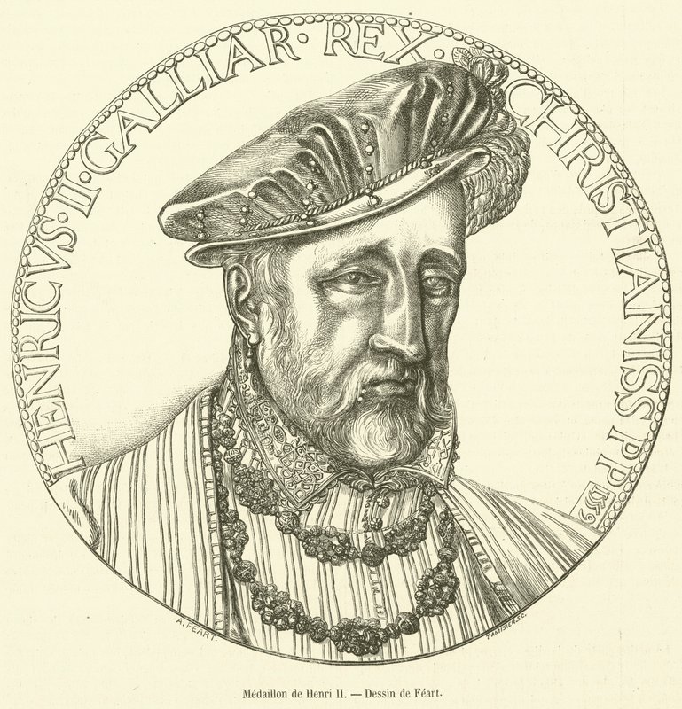 Medallion of Henry II (engraving) by French School