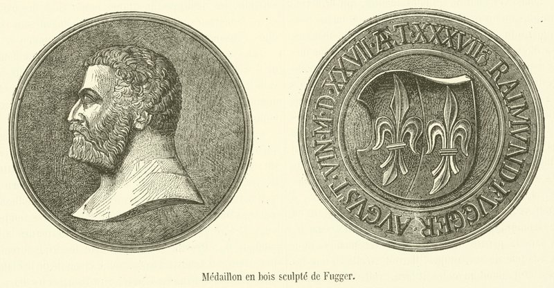 Wooden Medallion of Fugger by French School