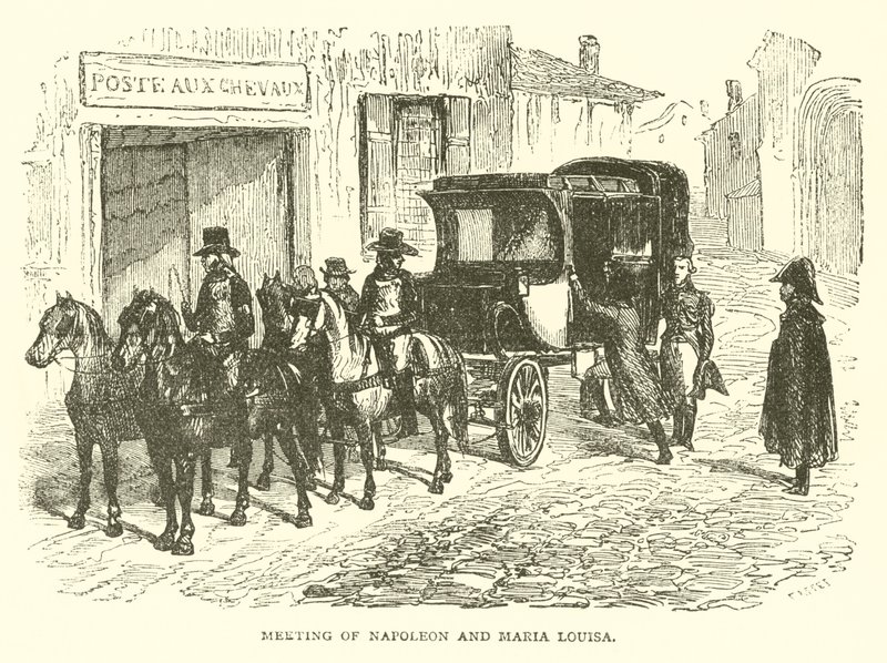 Meeting of Napoleon and Maria Louisa by French School
