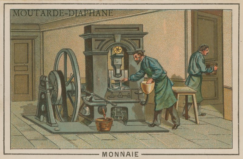 Minting coins by French School