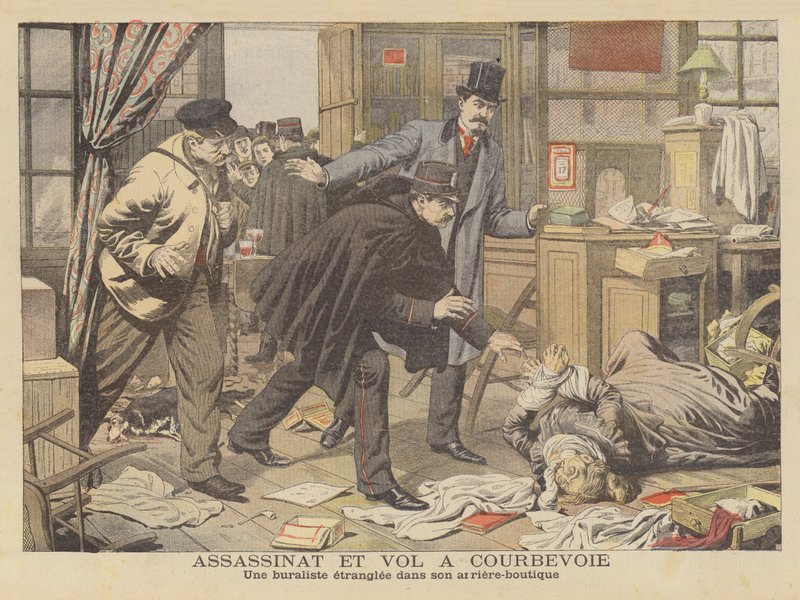 Murder and Robbery at Courbevoie, Paris by French School