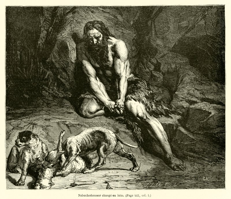 Nebuchadnezzar Turned into a Beast by French School
