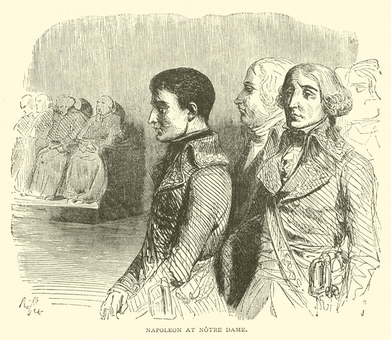 Napoleon at Notre Dame by French School