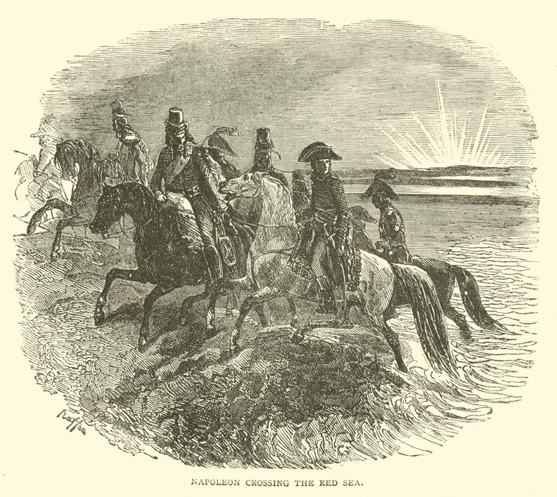 Napoleon crossing the Red Sea by French School