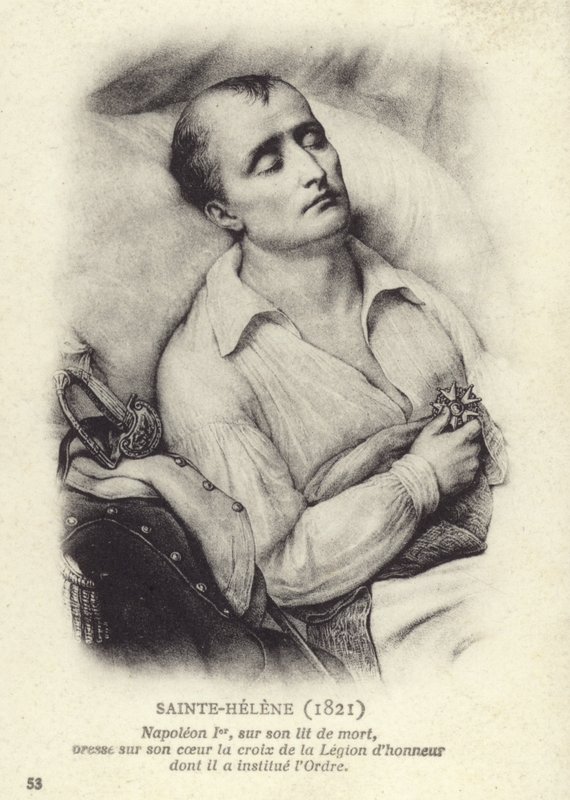 Napoleon on His Deathbed by French School