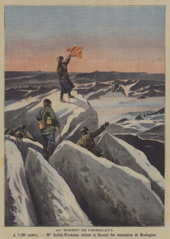 On a Himalayan summit by French School