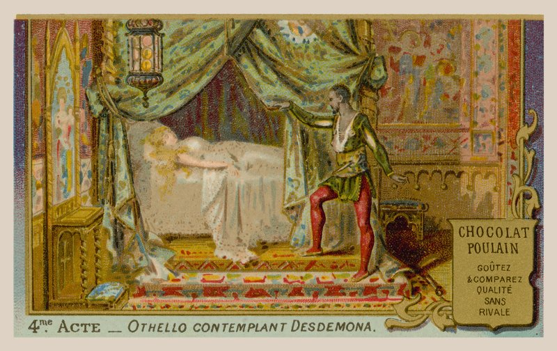Othello contemplating Desdemona by French School