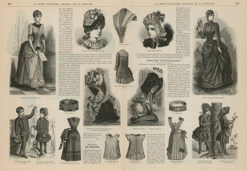 Page from La Mode Illustree by French School