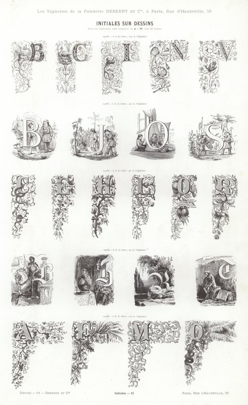 Page from Vignettes Typographiques by French School