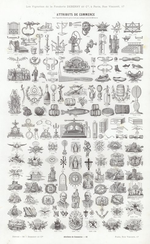 Page from Vignettes Typographiques by French School