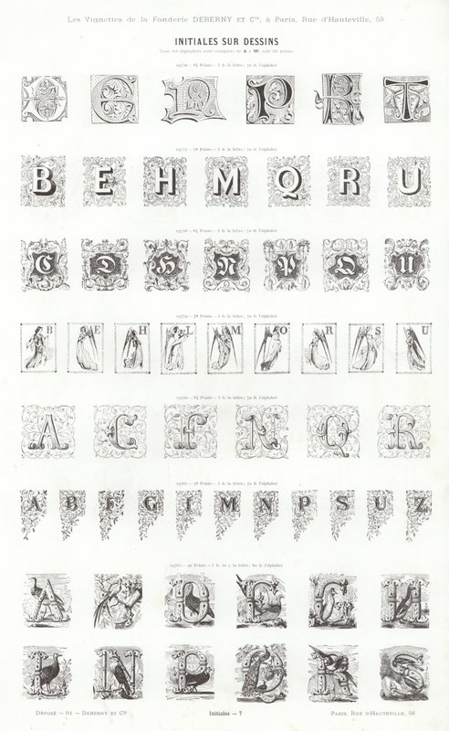 Page from Vignettes Typographiques by French School