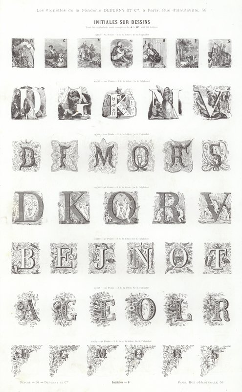 Page from Vignettes Typographiques by French School