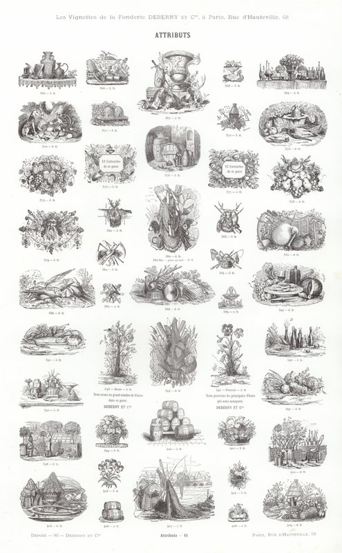 Page from Vignettes Typographiques by French School