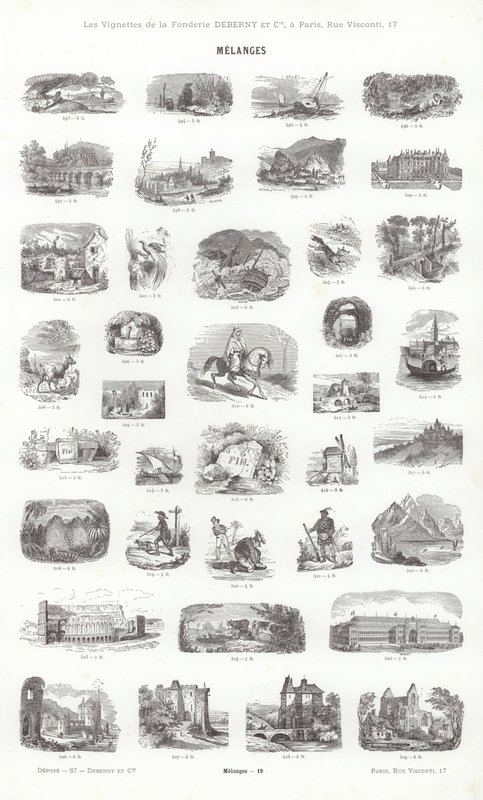 Page from Vignettes Typographiques by French School