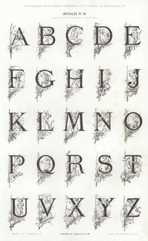 Page from Vignettes Typographiques by French School