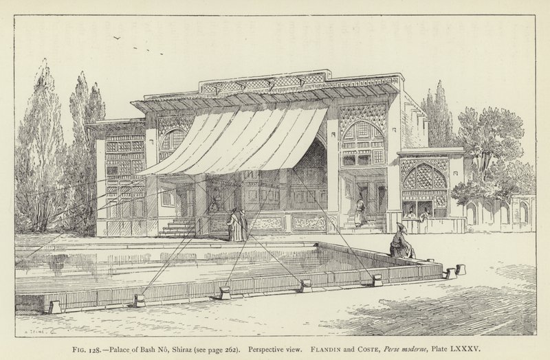 Palace of Bash No, Shiraz, Perspective View by French School