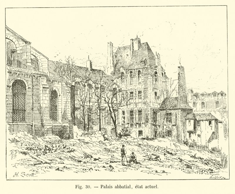 Abbatial Palace, current state by French School