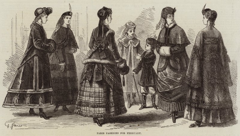Paris Fashions for February (engraving) by French School