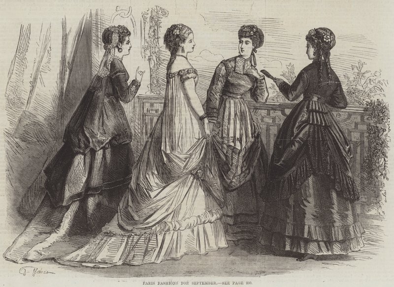 Paris Fashions for September by French School