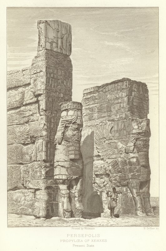Persepolis, Propylaea of Xerxes, Present State by French School
