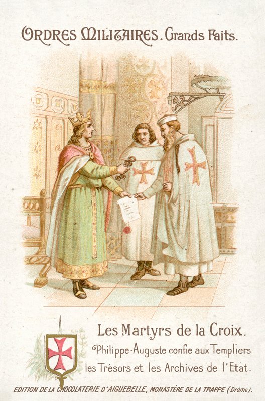 Philip Augustus Rewarding the Knights Templar by French School