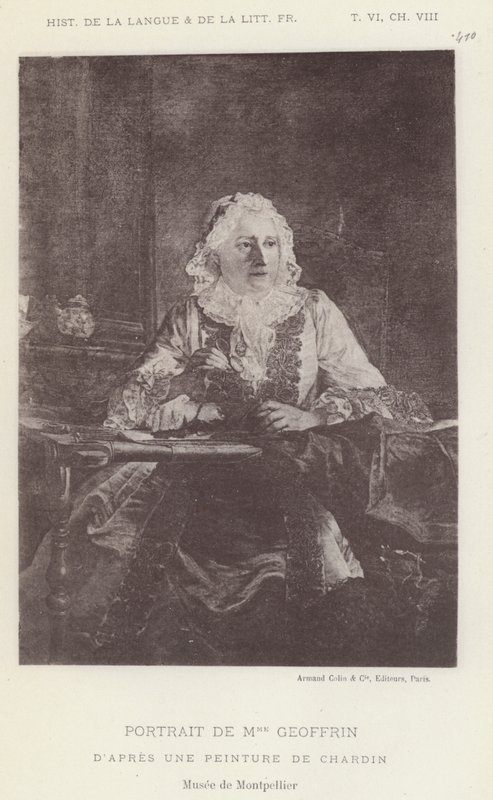Portrait of Mme Geoffrin by French School