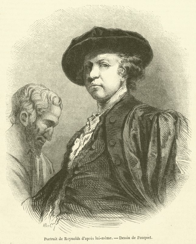 Portrait of Reynolds After Himself (engraving) by French School