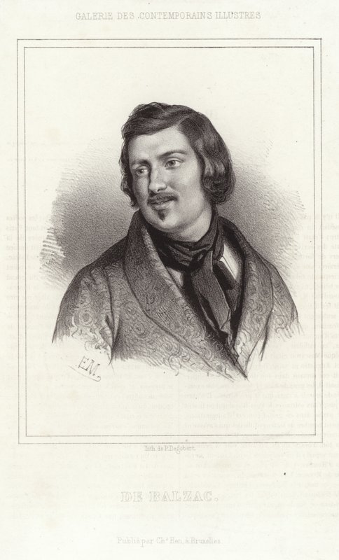 Portrait of Honore de Balzac by French School