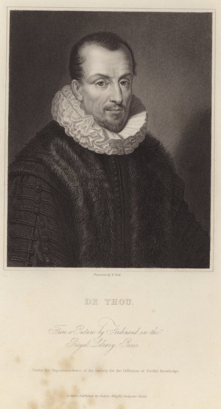 Portrait of Jacques Auguste de Thou by French School