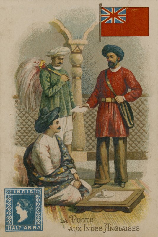 Postal service in British India by French School