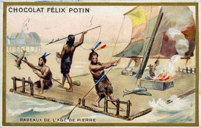 Raft in the stone age by French School