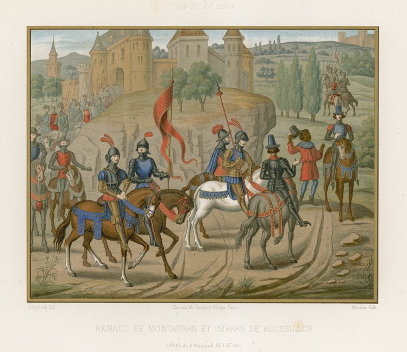 Renaud de Montauban and Girart de Roussillon by French School