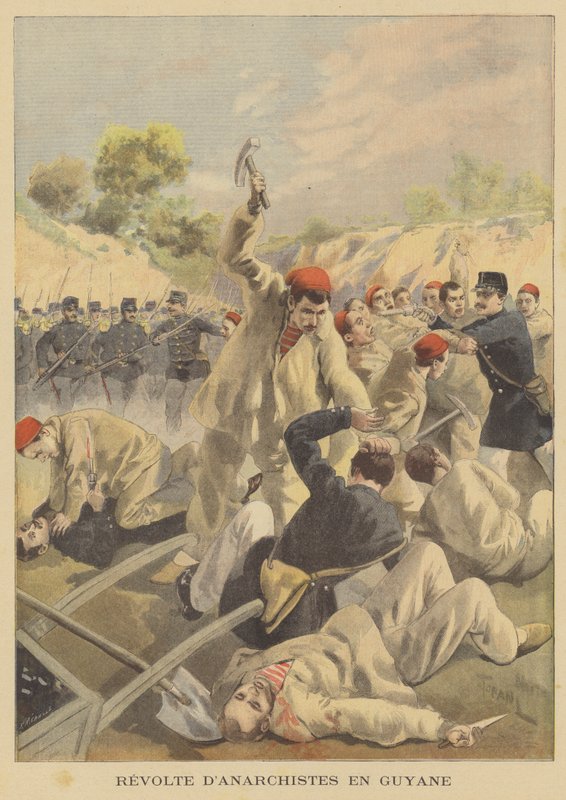 Revolt by Anarchist Prisoners in French Guiana by French School