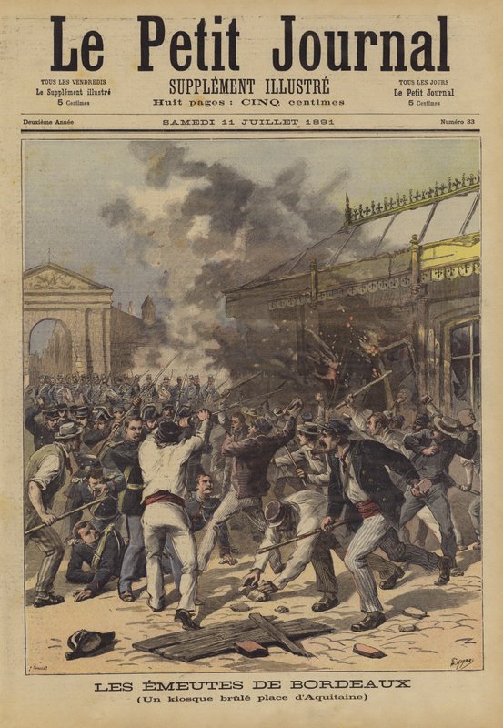 Riots in Bordeaux by French School