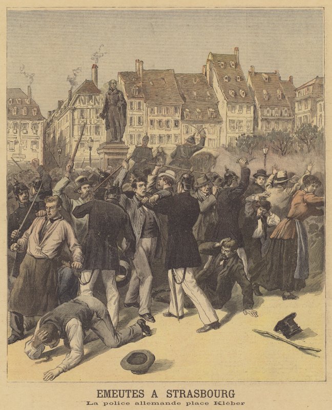 Riots in Strasbourg by French School