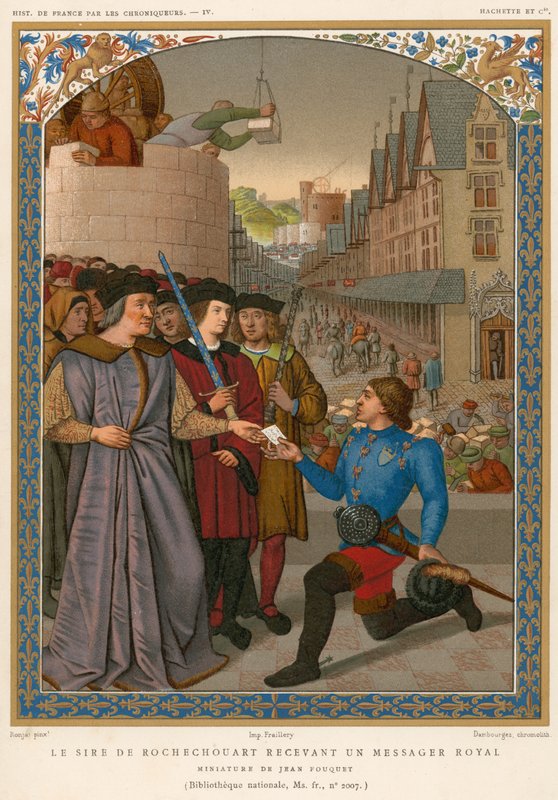 Rochechouart Receiving a Royal Message by French School