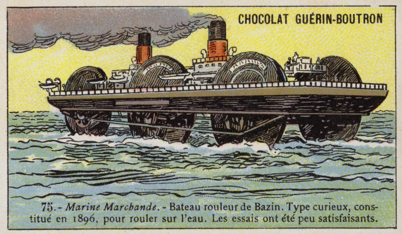 Roller ship designed by Ernest Bazin by French School
