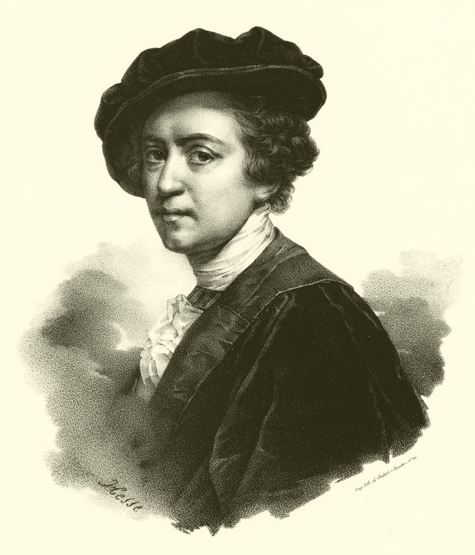 Portrait of Sir Joshua Reynolds (engraving) by French School