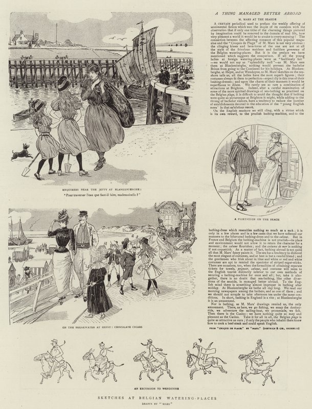Sketches at Belgian Watering-Places by French School