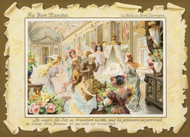 Sleeping Beauty, Baby in Crib by French School