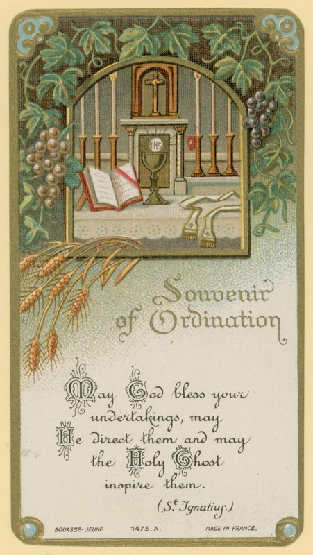 Souvenir of Ordination by French School