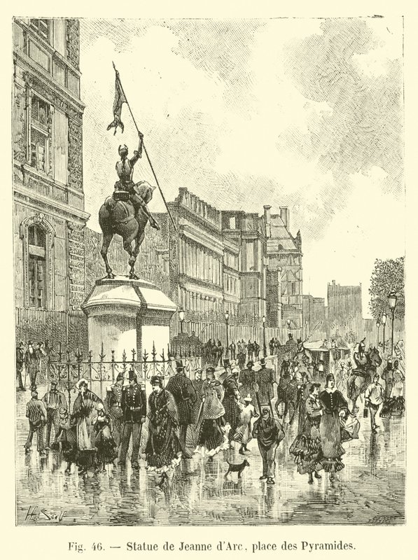 Statue of Joan of Arc, Place des Pyramides by French School
