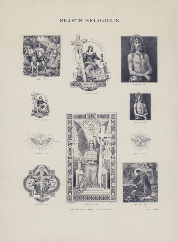 Religious Subjects (engraving) by French School