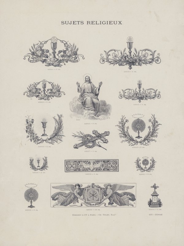 Religious Subjects (engraving) by French School