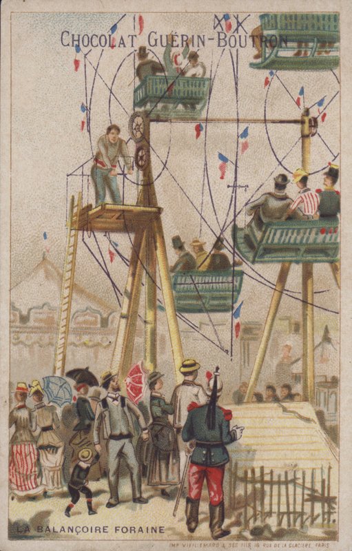 Swing Ride at a Funfair by French School