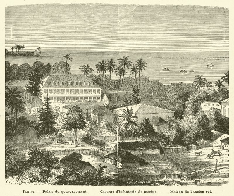 Tahiti (engraving) by French School