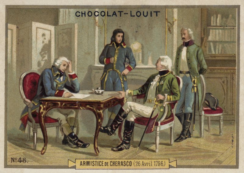 The Armistice of Cherasco, 26 April 1796 by French School