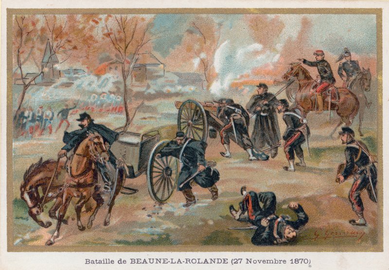 The Battle of Beaune-La-Rolande by French School